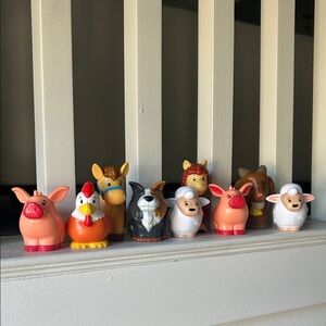 Fisher-Price Little People Farm Friends Animal Set, Chickens, Sheep, Dog, Goat